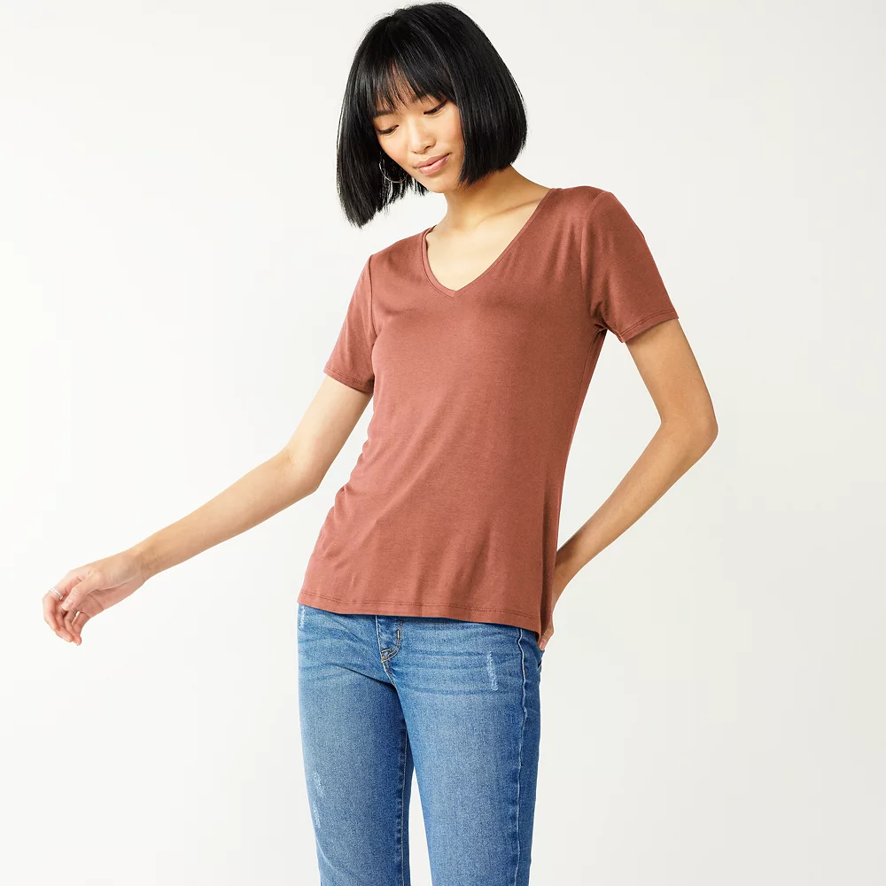 Petite Nine West Essential Short Sleeve V-Neck Tee 11 Petite Nine West Essential Short Sleeve V-Neck Tee - Image 9