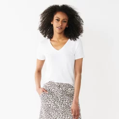 Petite Nine West Essential Short Sleeve V-Neck Tee 29 Petite Nine West Essential Short Sleeve V-Neck Tee -Nine West shop 5246433 Modern White