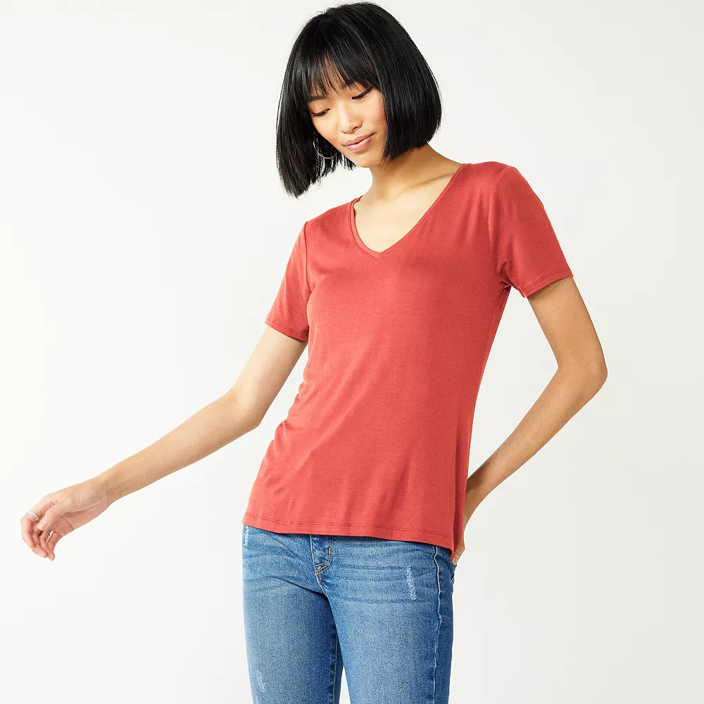Petite Nine West Essential Short Sleeve V-Neck Tee 16 Petite Nine West Essential Short Sleeve V-Neck Tee - Image 14