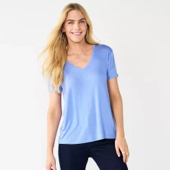 Petite Nine West Essential Short Sleeve V-Neck Tee 44 Petite Nine West Essential Short Sleeve V-Neck Tee -Nine West shop 5246433 Valentina Peri