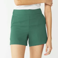 Women's Nine West Mid-Rise Pull-On Soft Shorts -Nine West shop 5280255 Huxley Blue