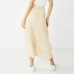 Women's Nine West Crosshatch Tiered Maxi Skirt -Nine West shop 5330209 ALT