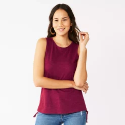 Women's Nine West Ruched Side Tank 20 Women's Nine West Ruched Side Tank -Nine West shop 5493872 Vintage Red