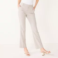 Women's Nine West Curvy Magic Waist Barely Bootcut Dress Pants -Nine West shop 5500437 Lt Taupe Birdseye Text