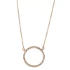 Nine West Crystal Circle Pendant Necklace -Nine West shop 5503794 Rose Gold Tone