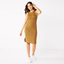 Women's Nine West Rib Crewneck Sleeveless Midi Dress -Nine West shop 5520209 Alderwood