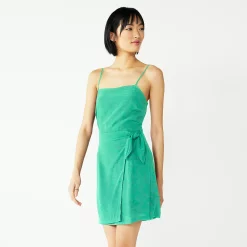 Women's Nine West Side-Tie Faux Wrap Mini Dress -Nine West shop 5532368 Reef