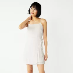 Women's Nine West Side-Tie Faux Wrap Mini Dress -Nine West shop 5532368 White Knight