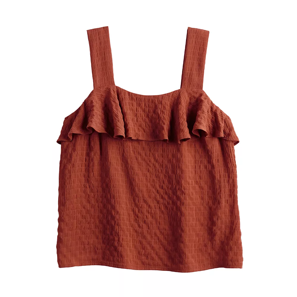 Women's Nine West Squareneck Ruffle Tank 9 Women's Nine West Squareneck Ruffle Tank - Image 7