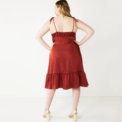 Plus Size Nine West Strappy Fit & Flare Midi Dress -Nine West shop 5538938 ALT