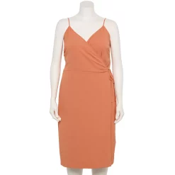 Plus Size Nine West Surplice Midi Dress