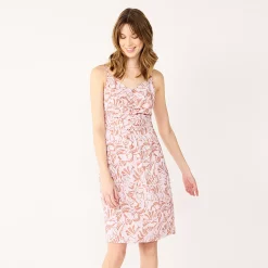 Women's Nine West Strappy Ruched Midi Dress -Nine West shop 5551982 Tropical Shapes Purple