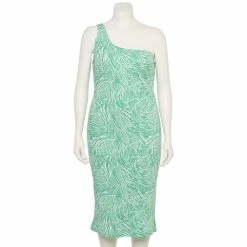 Plus Size Nine West One-Shoulder Bodycon Dress
