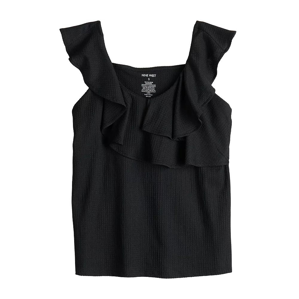 Women's Nine West Tiered Flutter Sleeveless Top 11 Women's Nine West Tiered Flutter Sleeveless Top - Image 9