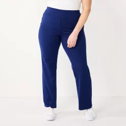 Plus Size Nine West Slimming High-Waisted Bootcut Pants -Nine West shop 5563395 Avery Navy