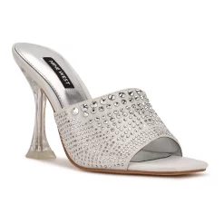 Nine West Ziptip Women's Dress Sandals -Nine West shop 5565090 Silver Shimmer