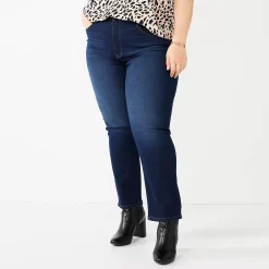 Plus Size Nine West Slimming Straight-Leg Jeans -Nine West shop 5576082 Rinse