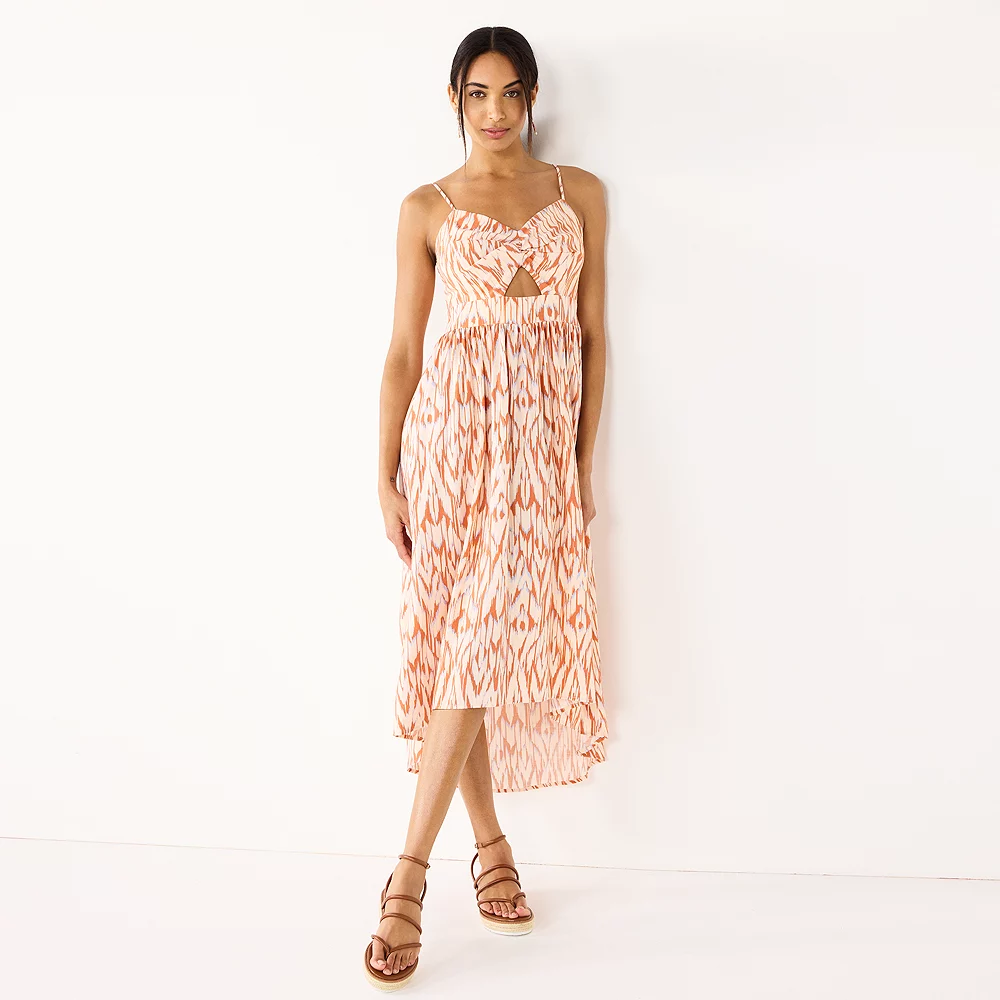 Women's Nine West Twist-Front High-Low Midi Dress 4 Women's Nine West Twist-Front High-Low Midi Dress - Image 2