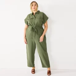 Plus Size Nine West Utility Jumpsuit