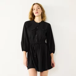 Women's Nine West Fit & Flare Utility Dress -Nine West shop 5580729 Mineral Black