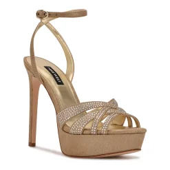 Nine West Go Big Women's Platform Dress Sandals -Nine West shop 5619366 Gold