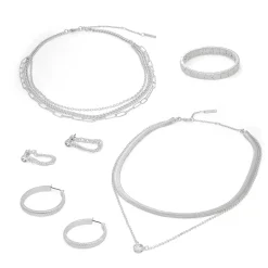 Nine West Silver Tone Chevron Stretch Bracelet 5 Nine West Silver Tone Chevron Stretch Bracelet -Nine West shop 5646268 ALT9