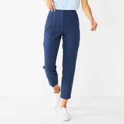 Petite Nine West High-Waisted Tapered Pants -Nine West shop 5658113 Resolute Blue