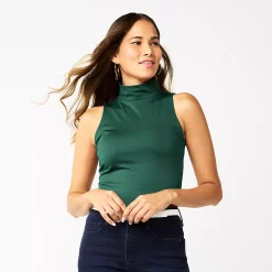 Women's Nine West Sculpt Mockneck Bodysuit -Nine West shop 5685587 Lavish Green