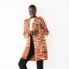 Women's Nine West Jacquard Long Cardigan -Nine West shop 5692188 Orange Zebra