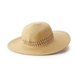 Women's Nine West Multicolor Lace Inset Floppy Hat -Nine West shop 5699442 Natural