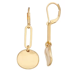 Nine West Gold Tone Wavy Double Drop Earrings