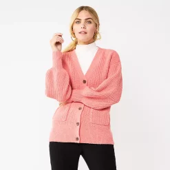 Women's Nine West Drop Shoulder Blouson Sleeve Cardigan 14 Women's Nine West Drop Shoulder Blouson Sleeve Cardigan -Nine West shop 5765002 Marine Coral