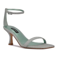 Nine West Ripe Women's Heeled Sandals 16 Nine West Ripe Women's Heeled Sandals -Nine West shop 5766975 Light Green Glitter