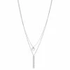 Nine West 2 Row Bar Pendant Necklace