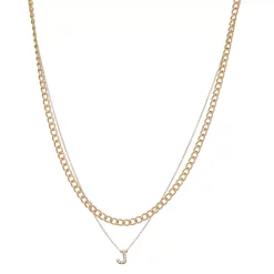 Nine West Multi-Row Initial "J" Pendant Necklace