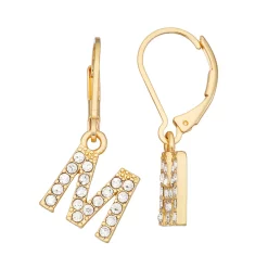 Nine West Initial "M" Drop Earrings