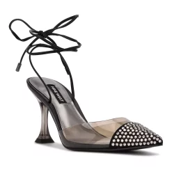 Nine West Haina Women's Ankle Wrap Rhinestone High Heels 9 Nine West Haina Women's Ankle Wrap Rhinestone High Heels -Nine West shop 5776705 Black