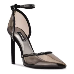 Nine West Tootsie Women's Ankle Strap Rhinestone High Heels -Nine West shop 5776709 Black