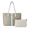 Nine West Landyn 2-Piece Tote Bag and Shoulder Bag Set -Nine West shop 5780303 Beige Logo Aloe