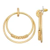 Nine West Gold Tone Disc Drop Hoop Earrings -Nine West shop 5807334