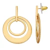 Nine West Gold Tone Orbital Disc Drop Earrings -Nine West shop 5807336