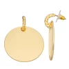 Nine West Gold Tone Disc Post Hoop Earrings