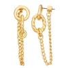 Nine West Gold Tone Link Front Back Earrings -Nine West shop 5807339
