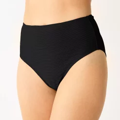 Women's Nine West High-Waisted Solid Swim Bottom -Nine West shop 5807664 Black