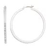 Nine West Silver Tone Pave Click It Hoop Earrings -Nine West shop 5808031