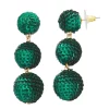 Nine West Sequins Disco Triple Drop Earrings -Nine West shop 5808087 Green