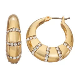 Nine West Gold Tone Hoop Earrings
