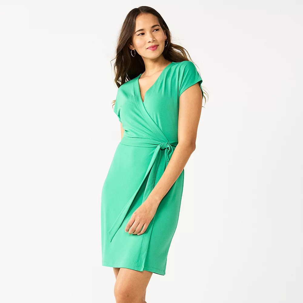 Women's Nine West Dolman Sleeve Wrap Dress 4 Women's Nine West Dolman Sleeve Wrap Dress - Image 2