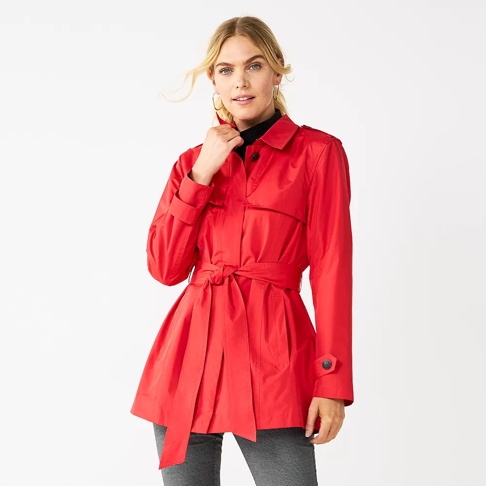 Women's Nine West Signature Trench Coat 4 Women's Nine West Signature Trench Coat - Image 2