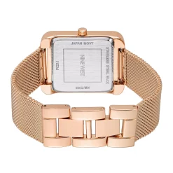 Nine West Women's Gold-Tone Rectangle Dial Dress Watch -Nine West shop 5857483 ALT
